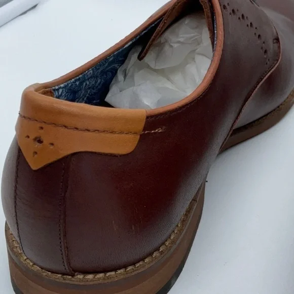 Johnston & Murphy Millikan Plain Toe Mahogany FG Leather  display picture 3
